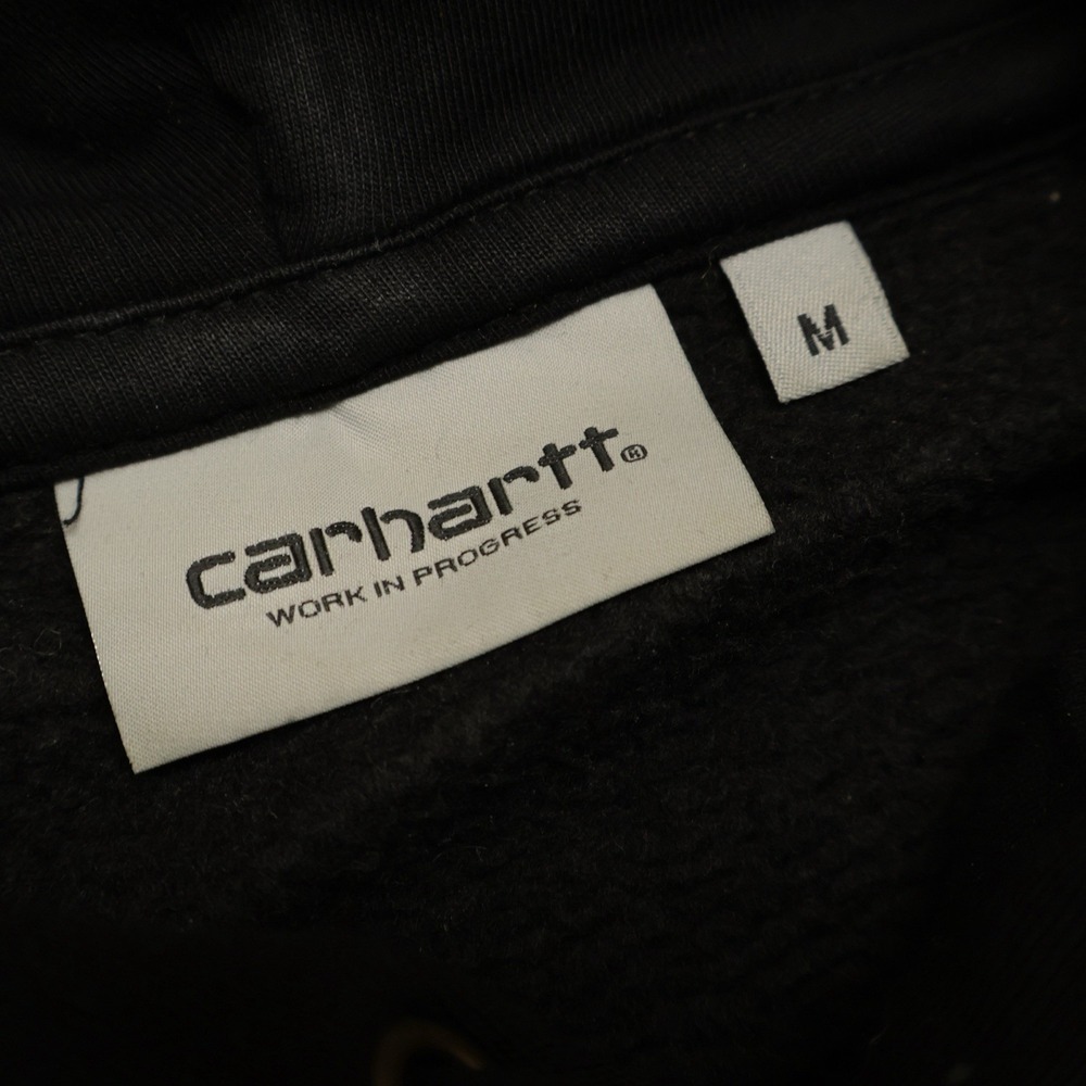 Carhartt WIP Hooded Chase Sweatshirt Work In Progress Hoodie Black Medium Men - Picture 2 of 6